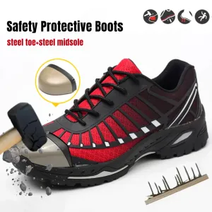 Boots Winter Safety Shoes Industrial Steel Toe Shoes Work Antiskidding Boots Antismash Antipuncture Wide Head Running Shoes