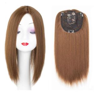 Sentetik peruklar kadın saç parçaları 3 klips tek parça uzun düz yüksek sıcaklık fiber Lady3300401