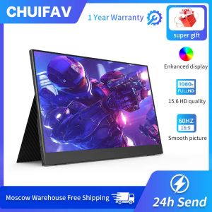 Övervakare Chuifav 14 tum Portable Touch Monitor IPS Dispaly Gaming Screen för Switch PS4 Laptop Type C Computer Laptop