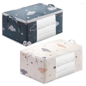 Storage Bags Moisture Dust Proof Bag With Zipper Foldable Comforter Clothes Blanket Containers For Bedroom