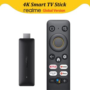 Kutu Global Sürümü Realme TV Stick 4K Sürüm 2GB RAM 8GB ROM Cortex A35 Dört Çekirdek Bluetooth 5.0 Google TV Stick Android