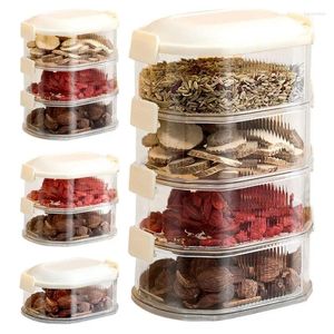 Bottiglie di stoccaggio Contenitore di condimento ermetico Contenitore alimentare con organizzatore di coperchio Jar