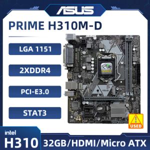 Anakartlar LGA 1151 Anakalı Asus Prime H310MD DDR4 32GB PCIE 3.0 M.2 SATA III USB3.1 Mikro ATX Destek Çekirdeği I38100 I59400F CPU