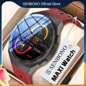 時計senbono max1 2021スマートウォッチメンIP68水プルーフ24スポーツモードフィットネストラッカー女性スマートウォッチAndroid Huawei Xiaomi