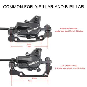 Bicycle Brake MTB Hydraulic Disc Brake IS Post Mounting Left Front Right Rear Calipers Rotor Oil Pressure 800/1400mm Brake Set