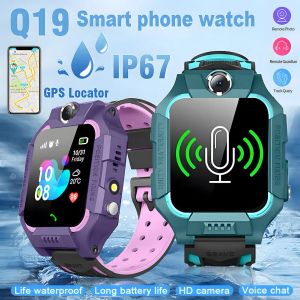 Zegarki dla dzieci inteligentna zegarek Waterproof 1.44 '' Acreen SOS Call Camera Touch Screen Wi -Fi Głos Smartwatch dla dzieci chłopcze dziewczyna Q19