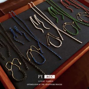 Conjunto de colar de gotas de água de zircão leve, elegante e elegante, cadeia de suéter de inverno, jóias elegantes e minimalistas