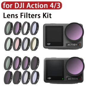 Аксессуары для DJI OSMO Action 4 фильтры фильтров фильтров UV CPL ND 16.08.32 NDPL Polarizer Diving Lenens