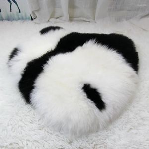 Halılar Sevimli Panda Yün Peluş Yastık Halı El Yapımı Yatak Odası Oturma Odası Kanepe Giriş Kapısı Mat Ev Dekorasyon Sandalyesi