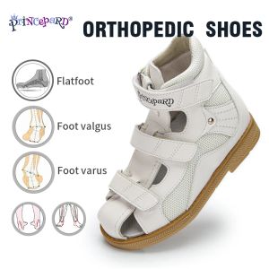 Sneakers Princepard Summer Kids Orthopedic Sandals Boys Girls Genuine Leather Footwear Toddler Walking Correcting Shoes with Arch Support