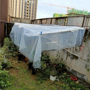 Transparent regntät tyg balkong trädgård tarpaulin växthus duk växt vattentät regntät tyg linoleum tarpaulin