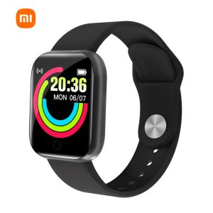 Relógios Xiaomi Smart Watch Y68 Bluetooth Fitness Tracker Sports Assista a freqüência cardíaca Monitore a pressão inteligente da pressão arterial para Android iOS