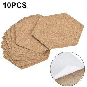 Table Mats Coasters Cork Wood Mat Natural Pad Wine Drink Coffee Tea 10cm Adhesive Decoration For Home Office Durable