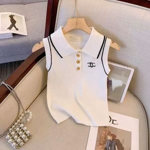 Designer Women's Summer Cotton Women's slim-fit Vest Letter Embroidery Knitted Vest Luxury top Short Sleeve T-shirt