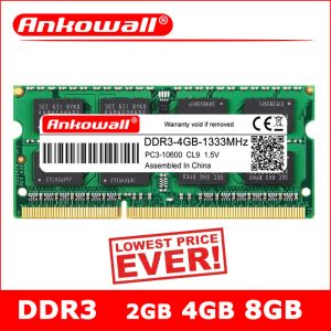 Rams Ankowall DDR3 2GB 4GB 8GBラップトップ1066 1333 1600 MHz Sodimm DDR3L RAMノートブックメモリ204pin 1.5V/1.35V保証3年