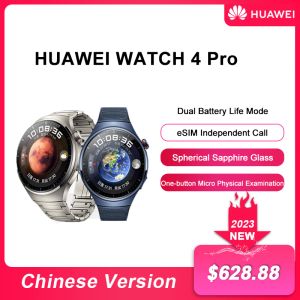 Смотрите 2023 Новый Huawei Watch 4 Pro Smart Watch Esim Independent Call Men Женщины с полным сенсорным экраном Health Monitor Bluetooth Sport Watch