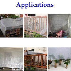 0.3mm Mesh Reinforced Scaffolding PE Tarpaulin Cover Balcony Bonsai Plants Keep Warm Terrace Canopy Awnings Rainproof Cloth
