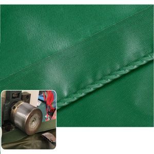 Personalizar tamanho verde verde 0,42mm de dupla face PVC Impermeado a água de lona Tarparia Tarpes Tarpela Caminhão à prova de chuva Tampa fora do pano de sombreamento de sombreamento