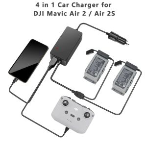 Drohnen DJI Mavic Air 2 Ladezubehör 4 in 1 Batteriewagen Ladegerät für DJI Mavic Air 2 / Luft 2S Drohne und Fernbedienung