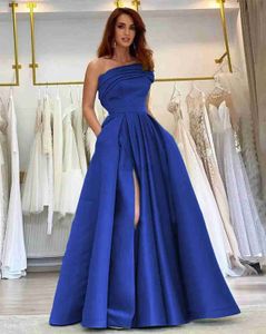 Urban Sexy Dresses Elegant Satin One Shoulder Prom Dresses With Split Cocktail Party Ball Gowns A-Line Formal Evening Dress for Women 240410