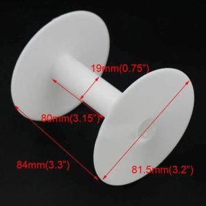 1/5/10pcs Plassoso ruota della bobina di plastica Bianco a filo rotondo a filo rotondo, utilizzato per filo di perline, corda di filo, nastro, accessori per gioielli