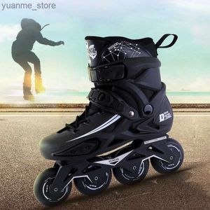 Inline Roller Skates 4 Wheels Inline Skating Professional Adult Roller Skate Shoes Roller Sneaker Slalom Speed Patines Free Skating Racing Skate M Y240419 FHSK