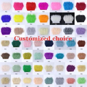 6 skikt Multicolor Ostrich Feather Boa Fluffy Ostrich Feathers Shawl Trims Diy Wedding Party Clothing Sy Dekorativt hantverk