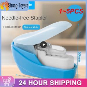 Stapler 1~5PCS No Nails No Staples Stapling Machine Mini Cute Book Stapleless Stapler Paper Stapling Stapler Without Staple Stapler Free