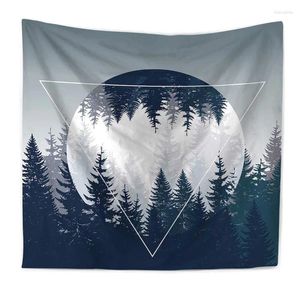 Wandteppiche Home Decor Polyester Stoff Nordic Forest Tapestry Wall Hanging Wurf Bohemian Tür Vorhang Dekoration Zubehör 150x130