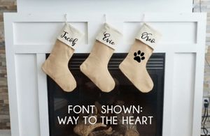 Meias personalizadas de Natal, meia de Natal, meias para lareira da fazenda, presente personalizado, meias para animais de estimação