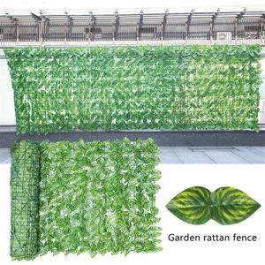 Decorative Flowers Artificial Plants Grass Wall Panel Hedge Greenery UV Protection Green Decor Privacy Fence Backyard Screen Wedding