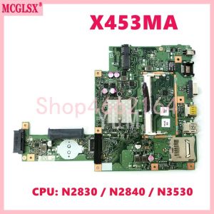 Moderkort X453MA med N2830/N2840/N3530 CPU Notebook Mainboard för ASUS X453MA X453M X453 X403M F453M LAPPT MODERBOARD 100% Testad OK