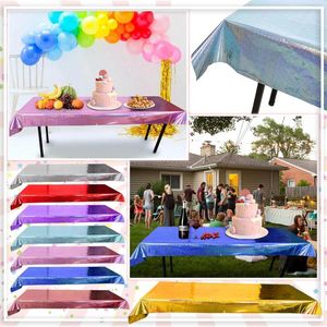 Table Cloth Aluminum Foil Laser Rose Gold Tablecloth Wedding Birthday Party Decoration Holiday Home Decor Nappe De L5