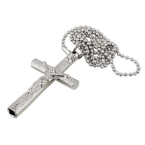 Jesus Cross 6mm trumnyckelnyckel Drum Key Chain Silver Necklace Cross Drum Head Tuning Key