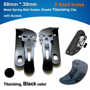 68mm Metallfeder -Gürtel -Clip -Holster -Hülle titanisieren schwarzen Clips oder dunkelgraue Clips Kydex Messer Holster Clips