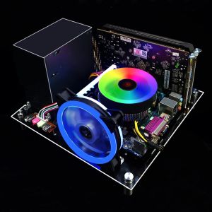 Башни DIY открытие ПК для ПК для ITX Matx ATX HEAT DISSIPATION Прозрачный плексиглал компьютер