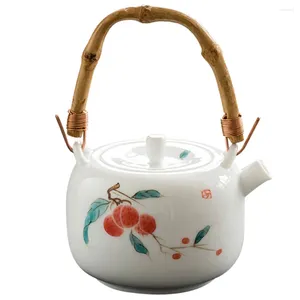 Dinnerware Sets Ceramic Teapot Delicate Kitchen Kettle Heater Loose Leaves Office Teakettle Water Glass Tableware