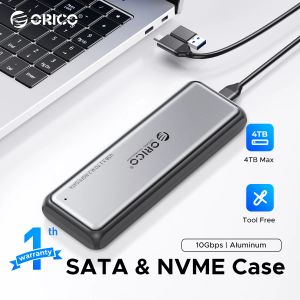 ACLUNTO OROPO M.2 NVME/SATA CASE DE ACLUNTO SSD 10GBPS FERRAMENTO M2 SSD Gabinete Dual Protocolo Dual SolidState Caso para laptop PS4