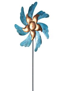 Eisen rostlose Kunsthandwerk im Freien 3D Wind Spinner Wind Spinner Hausgarten Dekor Garten Wind Ornament Yard Rasen Garten Dekorationen Q6535700