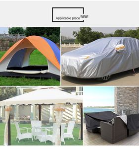 3/5/10m 300D Waterproof Silver-Coated Fabric for Outdoor Covers, Tents, Canopy, Sunshade, and Awning - Water Resistant Material