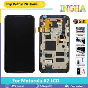 Motorola Moto X2 LCD Display for Moto X2 XT1096 XT1097タッチスクリーンデジタル化XT1092 XT1095用のMotorola Moto X2 LCDディスプレイ用のオリジナルAmoledフレーム付きXT1092 XT1095
