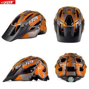 Casco ciclistico Batfox Mtb Bicella posteriore Bicycle Ultralight In-Mold Road Mountain Man Mountain Man Morma un unico casco da stampaggio integrato