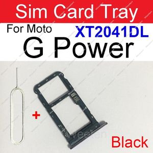 SIM -kortfackhållare för Motorola Moto G Fast G Pro G Pure G Stylus 5G G Power 2021 2022 Sim Socket Card Reader Adapter Parts
