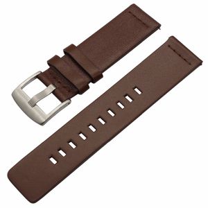22mm Italy Genuine Leather Watchband for Moto 360 2 46mm Men Ticwatch 1 Gear 2 Neo Live Pebble Time Smart Watch Band Wrist Strap