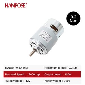 775 150W Brush DC Motor for 12V Motor Spindle Drilling Machine Lawn Mower Motor for 3D Printer Monitoring Equipment