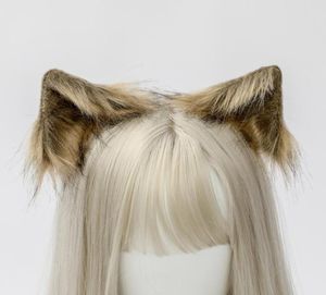 Hårtillbehör lolita söt pälsdjur djurkatt katt öron hårnål huvudbonader öronklipp cosplay mjuk tjej plysch avtagbar tillbehör pr8652418
