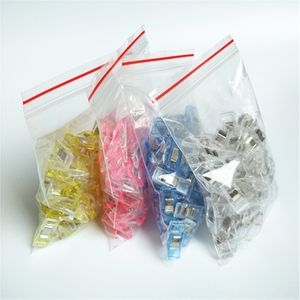 50pcs 9 renk Patchwork için çok renkli plastik klipsler Diy el sanatları yorgan kapitone klipsi yonca harika klips