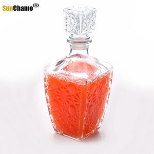 1pc Glass Whisky Licor Liquor Clear Wine Drinks Decanter Crystal Vintage Bottle Docafe Presente 250ml 500ml 850ml Jr 1081