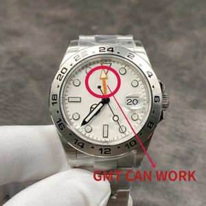 Mens Automatic Mechanical Watch 42mm rostfritt stål Vattentäta klockor Sapphire Justerbara armbandsur 102715 Montre de Luxe309R