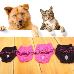 Dog Physiological Pants Cute Ruffles Washable Female Dog Sanitary Shorts Soft Girl Dogs Panties Small Dogs Diaper Pet Underwear